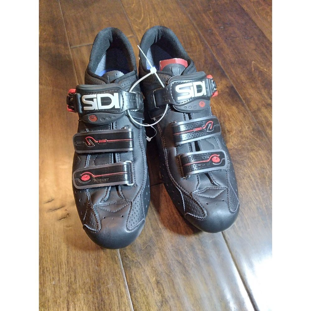 SIDI Cycling Shoes Road Bike Buckle Straps Black Red‎ EU43 US9
